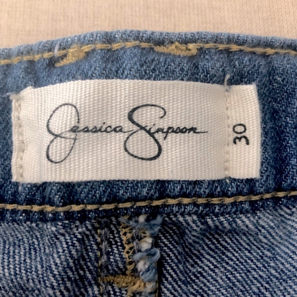 Jessica Simpson Star Frayed 5 Pocket Jean Shorts 30 - Picture 3 of 4
